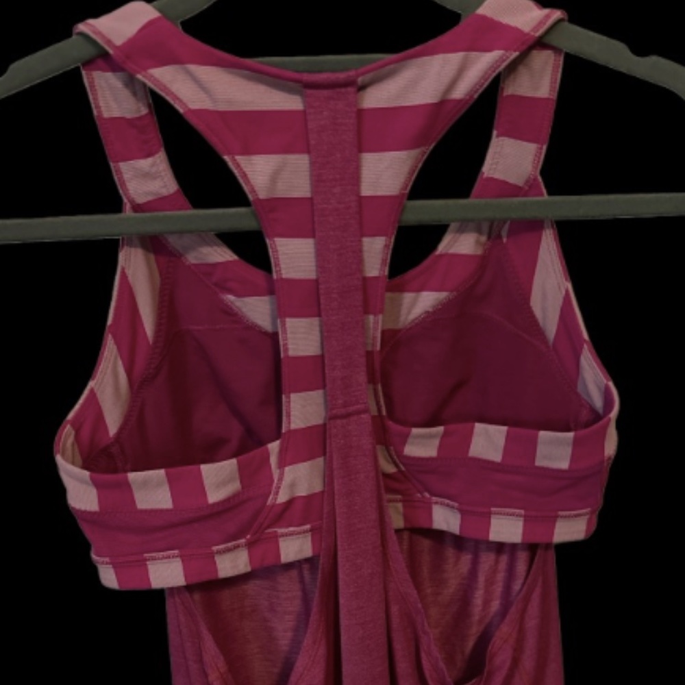Lululemon 2-In-Run Tank Heathered Raspberry Sz 10 - image 4